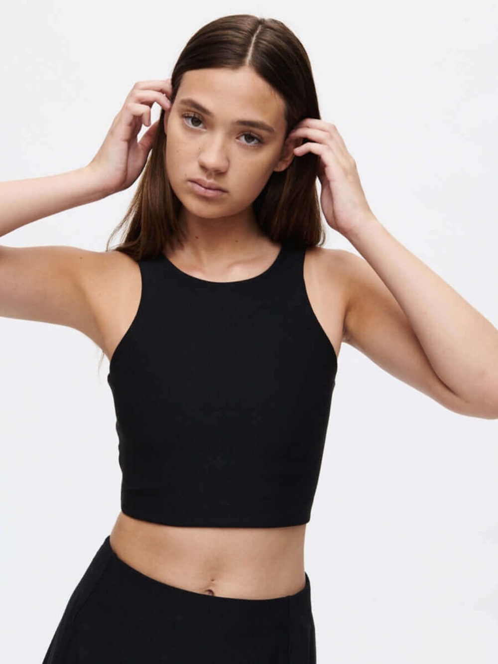 Outdoor Voices black crop top/sports bra sz L